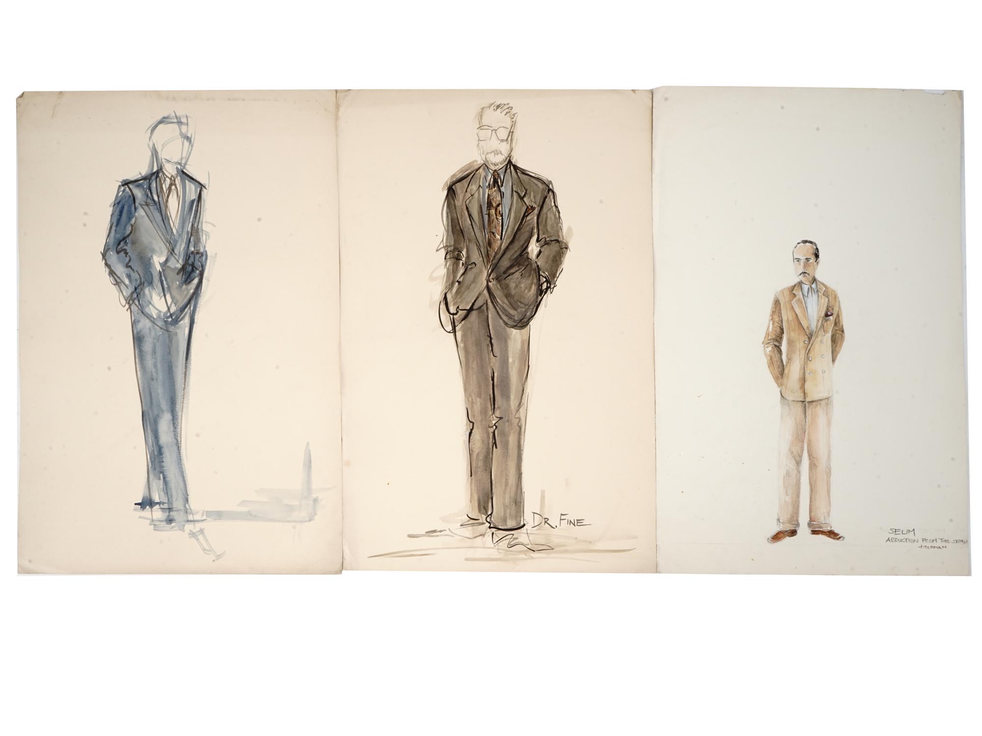 MALE COSTUME DESIGN PAINTINGS SIGNED BY T DORMAN PIC-0